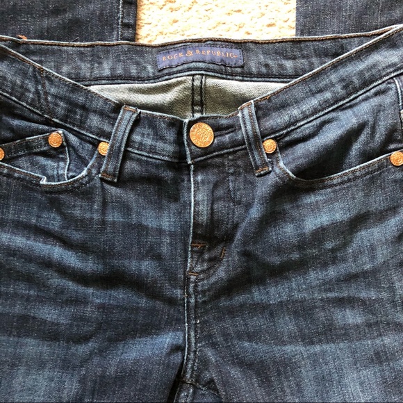 Rock & Republic Women's Dark Wash Jeans Size 6 - Picture 2 of 9